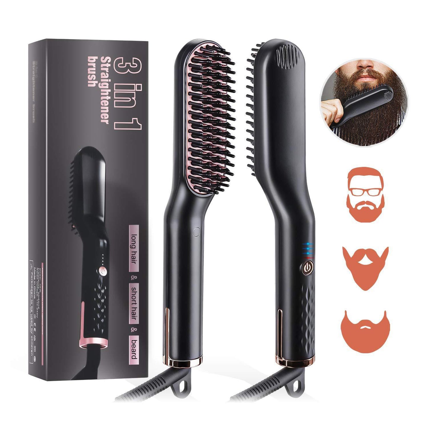 3-in-1 Hair Straightening Brush