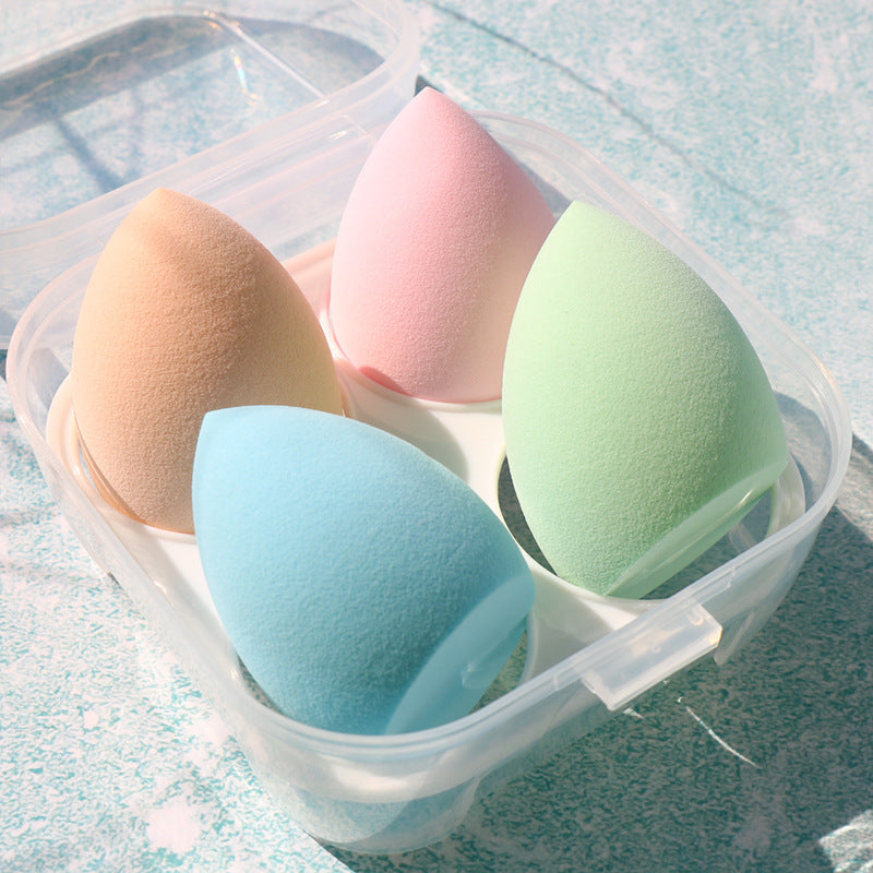 close up macaron makeup powder puffs