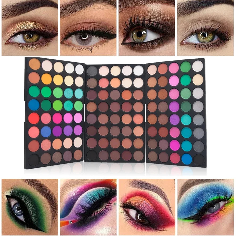 120 Colors Waterproof Matte Shimmer Eyeshadow Palette