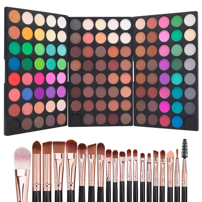 120 Colors Waterproof Matte Shimmer Eyeshadow Palette