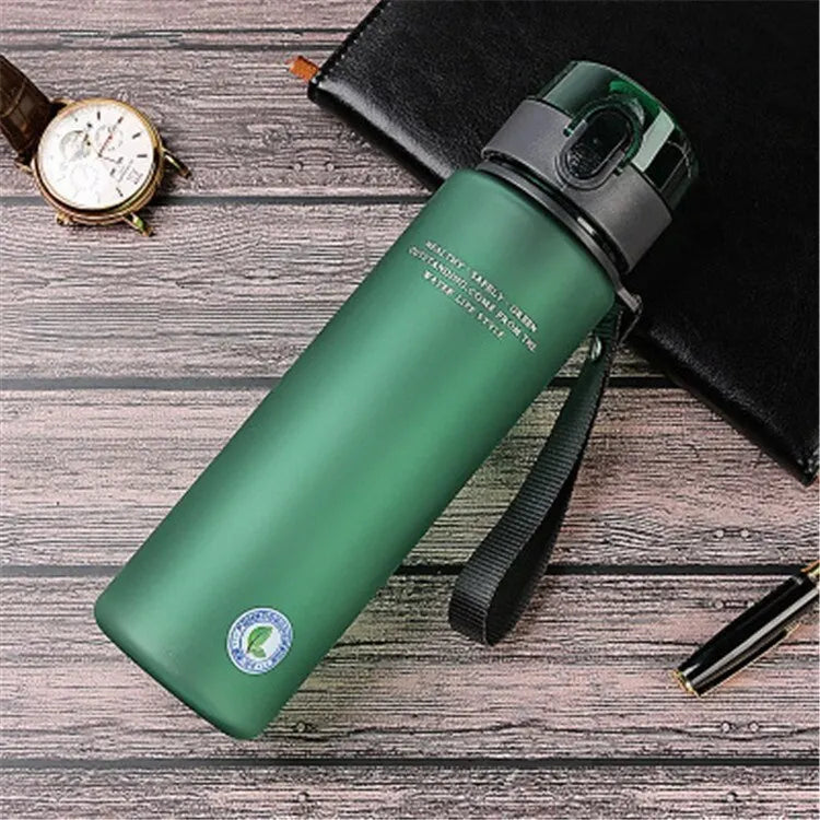 reusable water bottle in color green